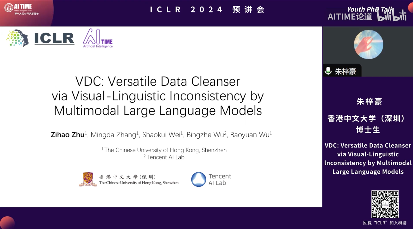 AI TIME & ICLR 2024 Zihao ZHU